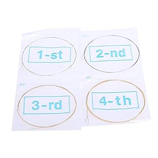 AJ04 Banjo quatre cordes en acier plaqué cuivrés en alliage léger Wound Set pour Guitare - Les Beatles, Paul McCartney, John Lennon, RIngo Starr, George Harrison AJ04 Banjo quatre cordes en acier plaqué cuivrés en alliage léger Wound Set pour Guitare – Image 2