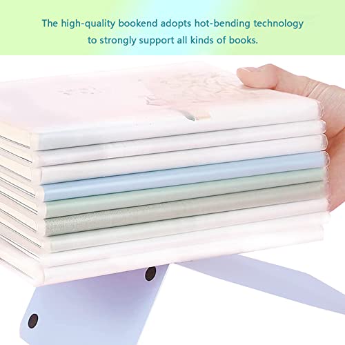 Zyners Metal Bookends,4 Pairs/8 Pieces Heavy Duty Bookends For Shelves Heavy Books, Anti-Slip Design Book Stopper For Magazines, Dvds, Kids, Girls(8 X 5.3 X 4 Inches) #TOP3