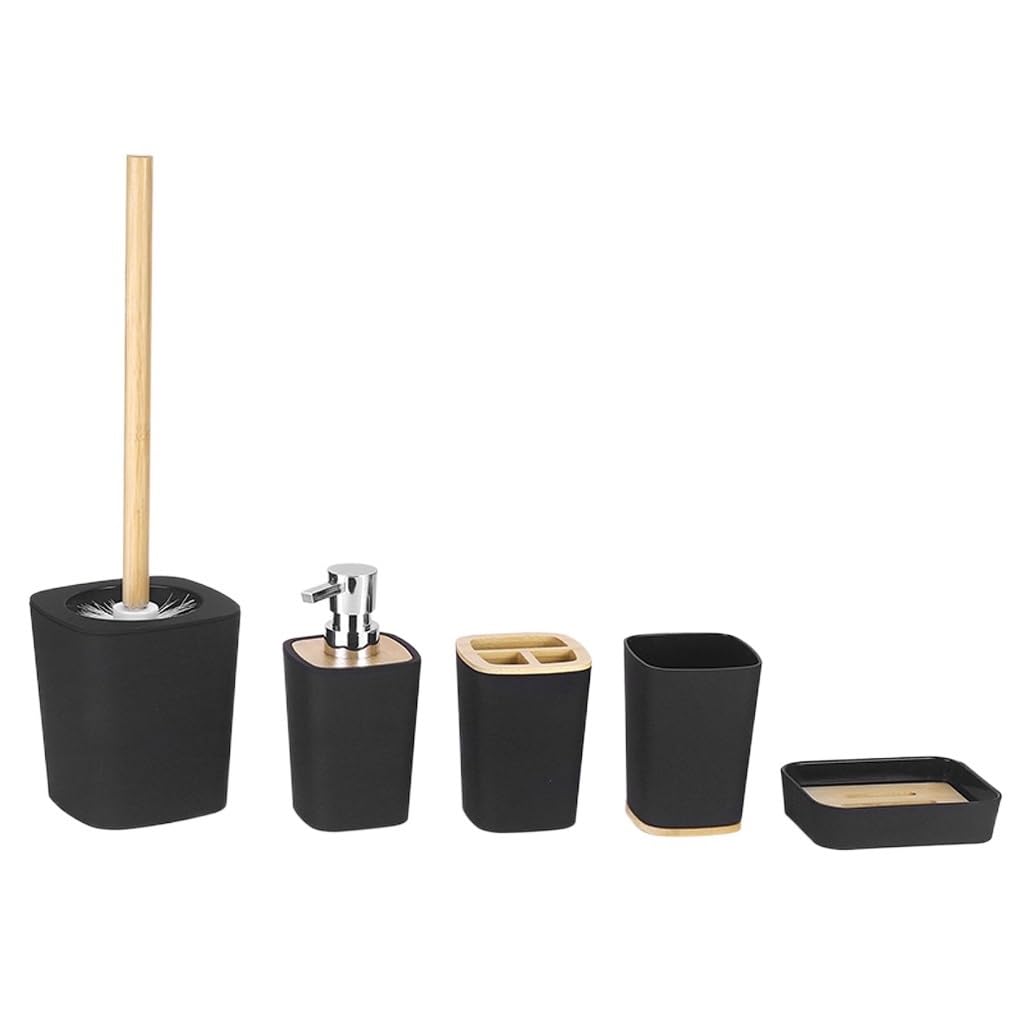 Bathroom Kit Toilet Brush Set Soap Dispenser Box Toothbrush Holder Supplies
