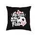 My Heart Is On That Soccer Field Funny Dad Mom Football Throw Pillow