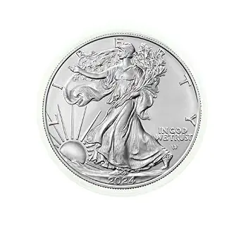 2024 American Silver Eagle 1 oz .999 Fine Silver Coin in Direct Fit Air-Tite with Certificate of Authenticity