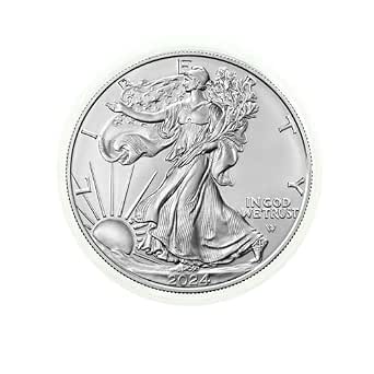 2024 American Silver Eagle 1 oz .999 Fine Silver Coin with Air-Tite Holder and Certificate