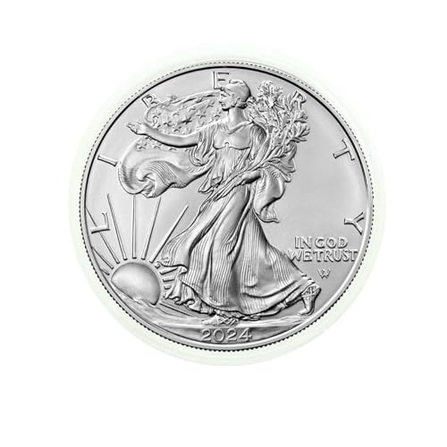 2024 american silver eagle 999 fine silver in direct fit air tite with our certificate of authenticity dollar uncirculated us mint