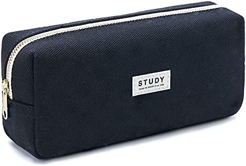 KALIDI Pencil Case Canvas Pen Storage Bag Zippered Pouch Middle High School Office Organizer for Boys Girls Adults