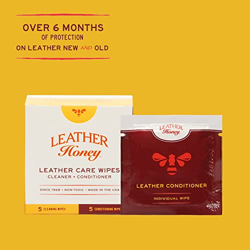 image for Leather Honey Leather Care Wipe Kit: Clean & Restore On-The-Go. Use fo