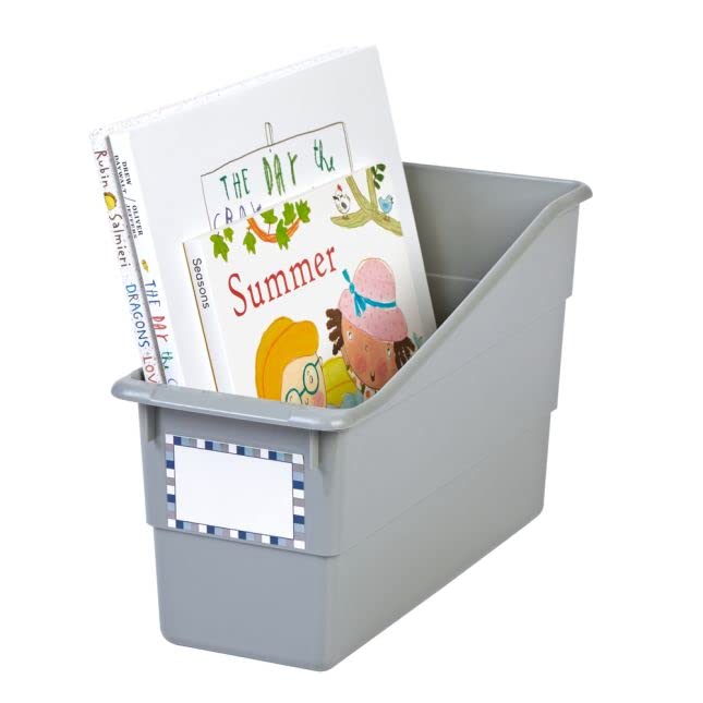 Miniatura 9 de Really Good Stuff Soporte duradero para libros y carpetas, paquete de 4, colección Cool & Calm Color, 5 x 12 x 7 pulgadas, organización de aula,