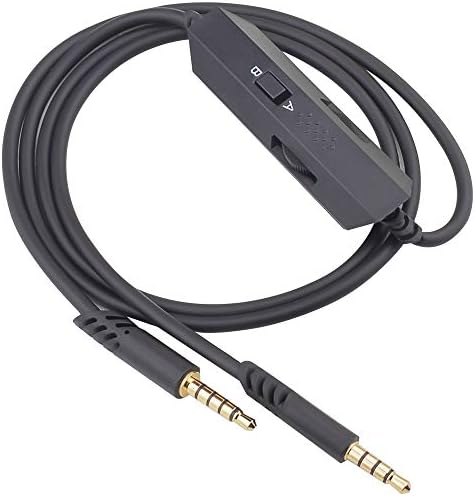 Alitutumao3.3ft Auxiliary Gaming Cable for Astro A10 A40 A30 A50 Headsets, Compatible with Xbox One PS4 PC Mobile, Black, Male-to-Male 3.5mm Jack, Tangle Free