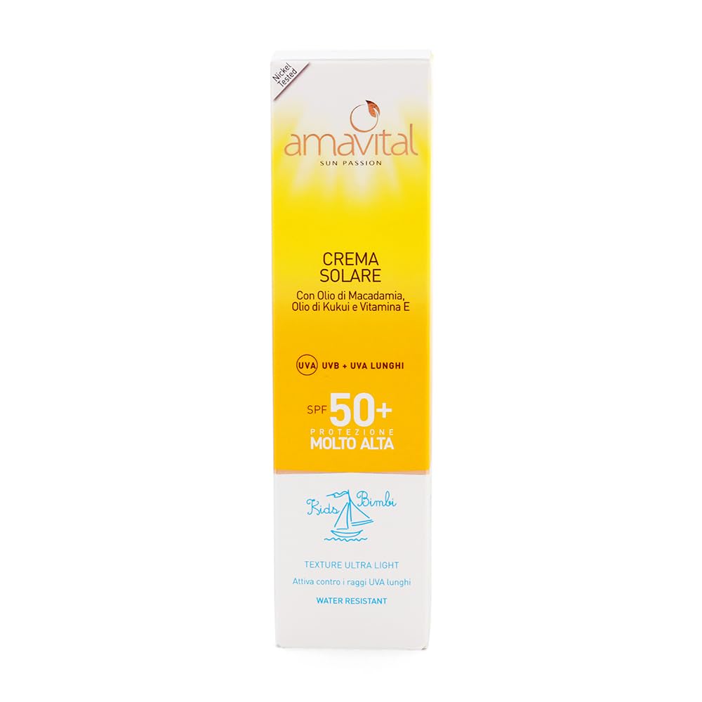 Crema Solare Bimbi spf 50+, 100ml - Amavital Sun Passion