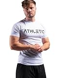 Classic Slim Fit Shirt (Weiß/Schwarz, L) - Sport und Fitness Herren - Bequemes & Hochwertiges Kurzarm Mit Rundhals & Tailliertem Schnitt - Optimal Für Training, Freizeit und Gym