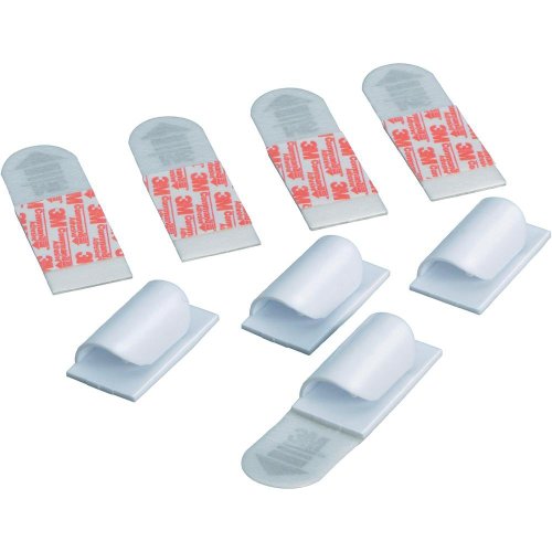 Preisvergleich Produktbild 3M Kabel-Clips 4 Klebestreifen 4 Clips