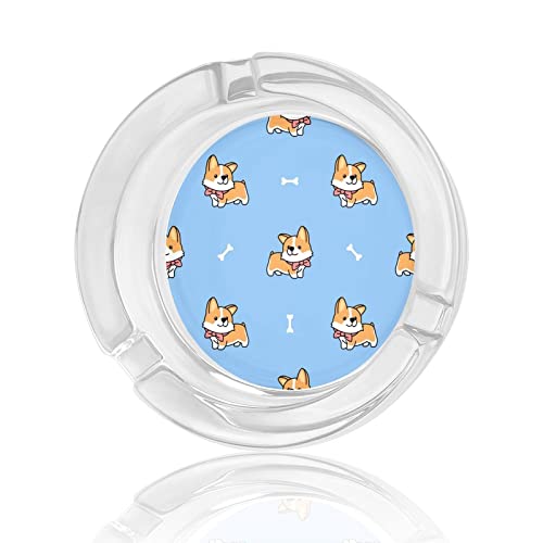 Ashtrays For Cigarettes Corgi Bone Crystal Glass Ash Tray Smoking Ashtray Holder For Home Hotel Office Table Top #TOP2