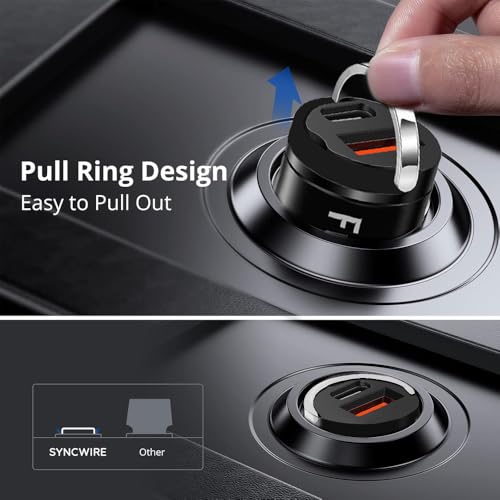 Image of FuseX 30W Fast Car Charger | USB-C PD + USB-A Fast Charging Adapter | Dual Port Car Mobile Charger for iPhone 17 /16 /15 /14, Samsung, OnePlus, Android Devices | 12V /24V