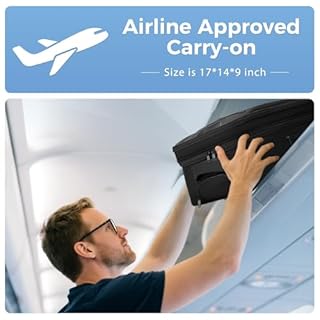 Ytonet Rolling Laptop Bag, Rolling Briefcase for Men Women with Cup Holder, 17.3'' Carry On Water Resistant Laptop Bag with Wheels, Overnight Roller Computer Bag for Work Travel Business College