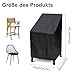 Gartenstuhl Abdeckung, 65 x 65 x 120 cm 210D Oxford Gewebe Stuhlbezug, Stapelstuhl Abdeckung, Mit Kordelzug, Stoffe für Gartenmöbel, für Sessel, Schwarz