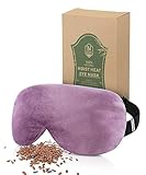 Aroma Season Weighted Eye Mask, Warm Eye Compress for Dry Eyes, Moist Heat Lavender Eye Mask, Microwave Heating Mask for Stye, Belpharitis, MGD, Migraine Headache Relief (Purple)