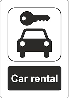 Public Information - Car Rental Sign Metal Sign 8 x 12 Inch Wall Decor for Indoor & Outdoor Use