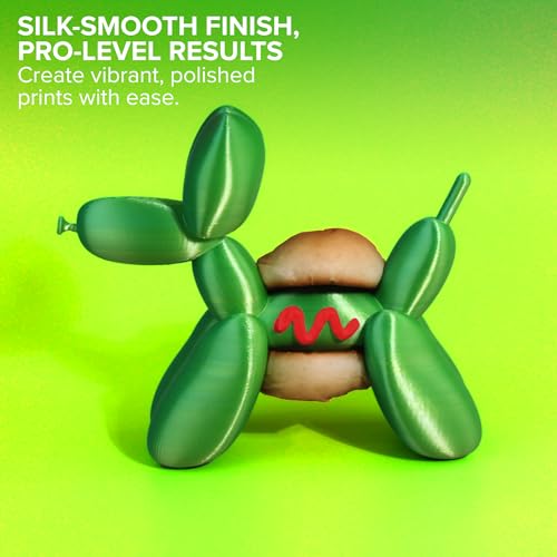 Image of Polymaker Panchroma Silk PLA Filament 1.75mm for 3D Printing, 1kg, Green | Neatly Wound, High-Gloss Finish PLA, Easy Print & Smooth Feeding, Compatible with Bambu Lab & Most 3D Printers