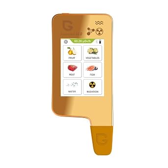 6 in 1 Greentest Eco 5 + Fish Geiger Counter Gold Nitrate Tester Fruit Vegetable Meat TDS Food Tester Radiation Meter Radiation Meter Nitrate Tester Geiger counter dosimeter Nitrate Meter