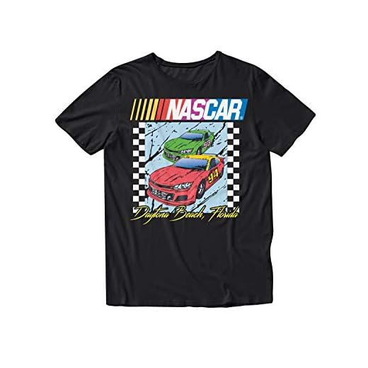 NASCAR Vintage Daytona 500 Shirt Racing Mens Graphic T-Shirt (Black Daytona, Large)
