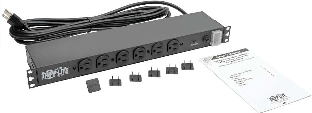 Tripp Lite DRS-1215 14-Outlet Economy Network Server Surge Protector, 1U Rack-Mount, 15 feet Cord, 3000 Joules, AC 120 V - 19 inch rack