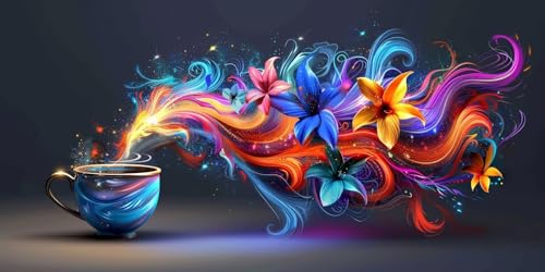 Peinture Diamond 5D Mer de Fleurs pour sublimer la décoration de votre salon moderne