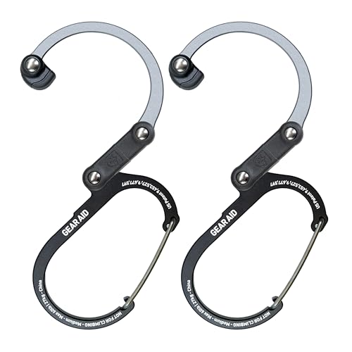 Image of GEAR AID HEROCLIP 360 Swivel Carabiner Gear Clip and Hook (Medium) for Camping, Backpack, Suitcases and Garage Organization