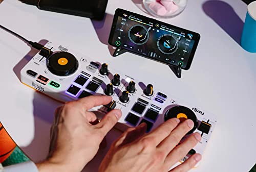 Hercules DJControl Mix – Bluetooth Wireless DJ Controller for Smartphones (iOS and Android) – dJay app – 2 Decks, White by Hercules - Image 8