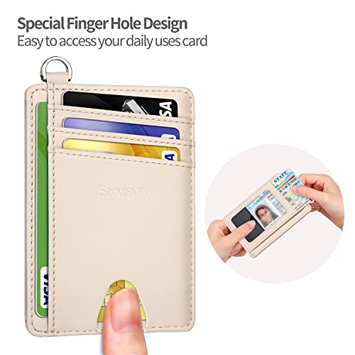 Image of Slim Minimalist Front Pocket Wallet, RFID Blocking Credit Card Holder Wallet with Detachable D-Shackle for Men Women