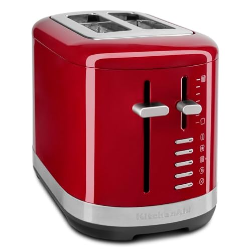 Image of KitchenAid 2-Slice Toaster 5KMT2109BER, Extra-Wide Slots for Artisan Breads & Bagels, 7 Shade Settings, Manual High-Lift Lever, Defrost & Reheat Functions, Durable Metal Construction, Empire Red