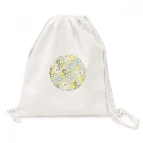 Sac à dos cordon poulpe en toile robuste et grande ouverture