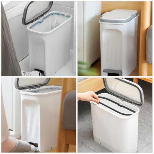 Caneca de basura con pedal y tapa para baño miniatura 6