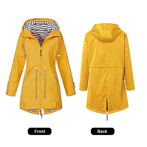 Jaqueta de chuva longa feminina proteção externa à prova de vento capa de chuva primavera impermeáve
