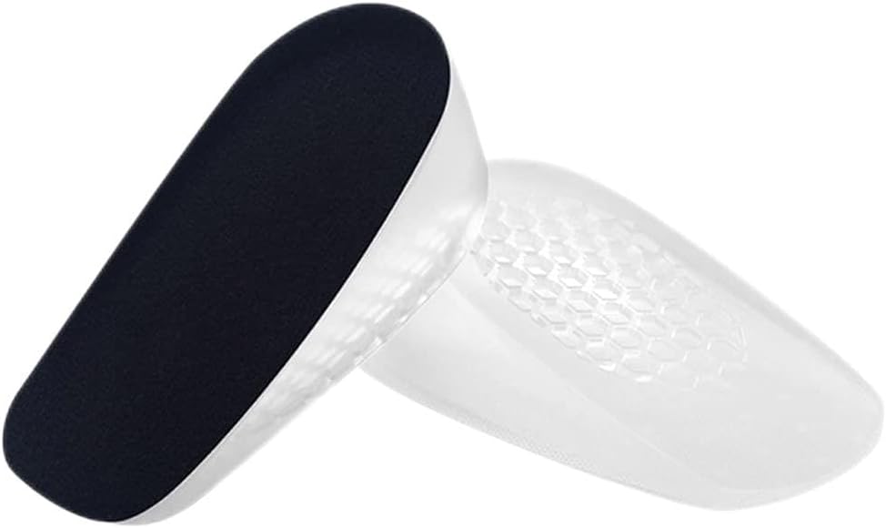 JSEIAJB Height Increase Half Insoles for Men Women Shoes Pads Lift Taller Silicone Heel Cup Heighten Increased Up Inserts Pad