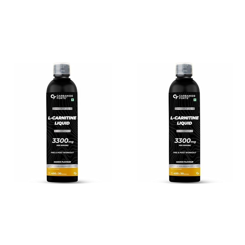 Carbamide Forte L Carnitine Liquid 3300 Mg Per Serving With Added Vitamins - Mango Flavour - 30 Servings - 450 Ml (Pack Of 2 Count)-image-15