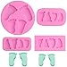 QSXX Stampo Silicone a Forma di Neonato Stampo da Forno in Silicone Impronta Bambino per Fondente, Cioccolato, Cake Design Decorazione di Torte Decorazioni da Forno（4 pezzi）