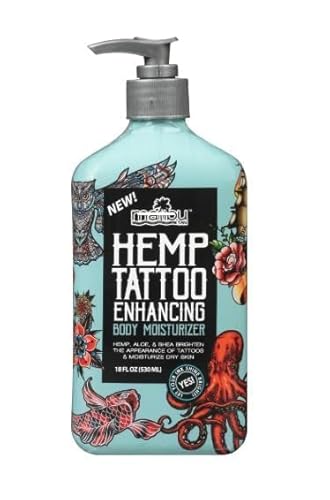 Hemp Tattoo Enhance Body Moisturizer, 18 fl oz, For All