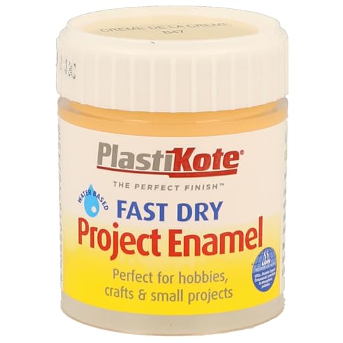 Image of Plasti-Kote B47W 59 ml Enamel Paint Bottle - Creme De La Creme