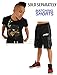 SCREENSHOT-SP11305 Mens Urban Hip Hop Premium Streetwear Fleece Shorts - Street Pattern Side Stripe Multi-Color Pocket Utility Varsity Fashion SweatShorts-Black-Medium