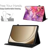 Rostsant Etui do Samsung Galaxy Tab A11+ 11 cali 2025 SM-X310/SM-X315 LTE/SM-X236 PU skórzany rękaw magnetyczny stojak pokrowiec portfel tablet etui ochronne do Galaxy A11 Plus różowe złoto marmur