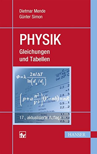 Physik: Gleichungen und Tabellen Physik: Gleichungen und Tabellen