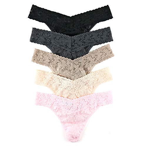 Image of hanky panky - Signature Lace Original Rise Thongs: Essentials Edition | One Size 4-14 | Lace Lingerie Underwear | 3 or 5 Pack