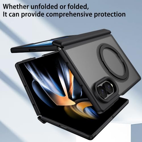 WATACHE Coque large conçue pour Samsung Galaxy Z Fold 8 avec charnière magnétique et béquille (compatible avec Magsafe), protection d'écran intégrée (noir) – vue 8