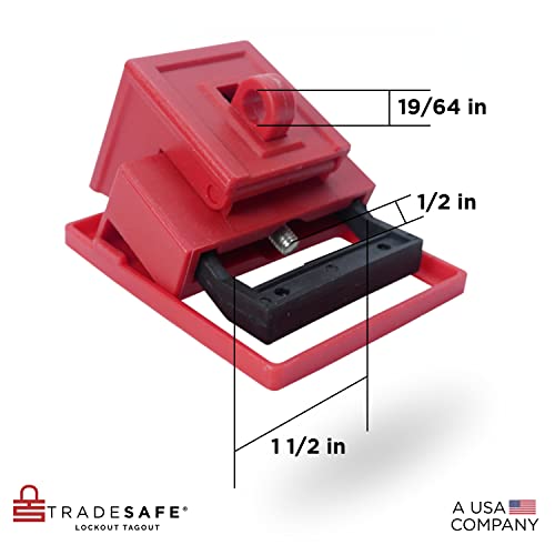 Tradesafe Circuit Breaker Lockout Device, 3 Pack, 480/600 Volt, Clamp-On Breaker Lock Out Device, Osha Compliant, Premium Grade, Large #TOP1