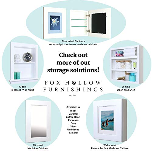 Fox Hollow Furnishings 14X18 White Sloane Wall Niche W/Plain Back And 1 Shelf #TOP3