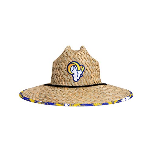 Image of NFL Team Logo Americana Floral Lifeguard Beach Straw Sun Hat