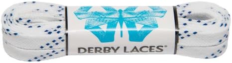 Derby Laces White 60 Inch Waxed Skate Lace for Roller Derby, Hockey and Ice Skates, and Boots