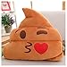 XUMI Peluche, Merde Coussin en Forme De Visage d'oreiller en Peluche Poupée Jouet Souple Décor Merde en Forme De Peluche Oreiller Coussin Poupée (Color : Kisses, Size : 23 * 25 cm 0.18)