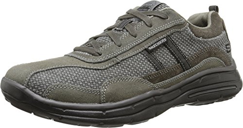 Skechers USA Men's Glides Status Oxford,Charcoal,11.5 M US
