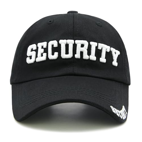 HAFOUXIGM Security Hat for Security Guard, Embroidered Adjustable Cosplay Baseball Cap for Men Women