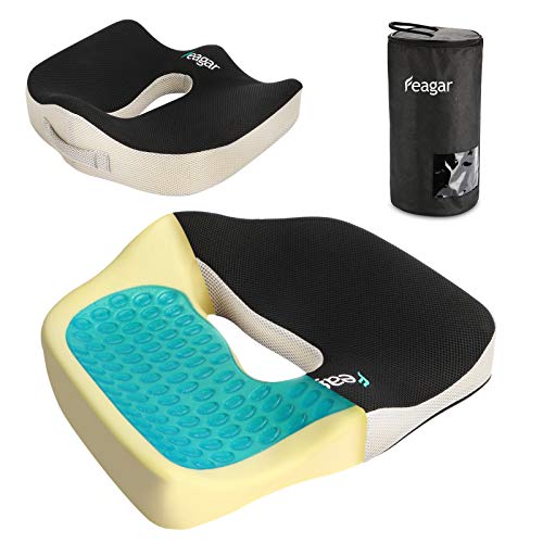 Feagar stoelkussen, gelkussen met traagschuim, kinderkussen gelkussen voor verlichting van vermoeidheid